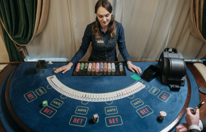 a woman ready to gamble
